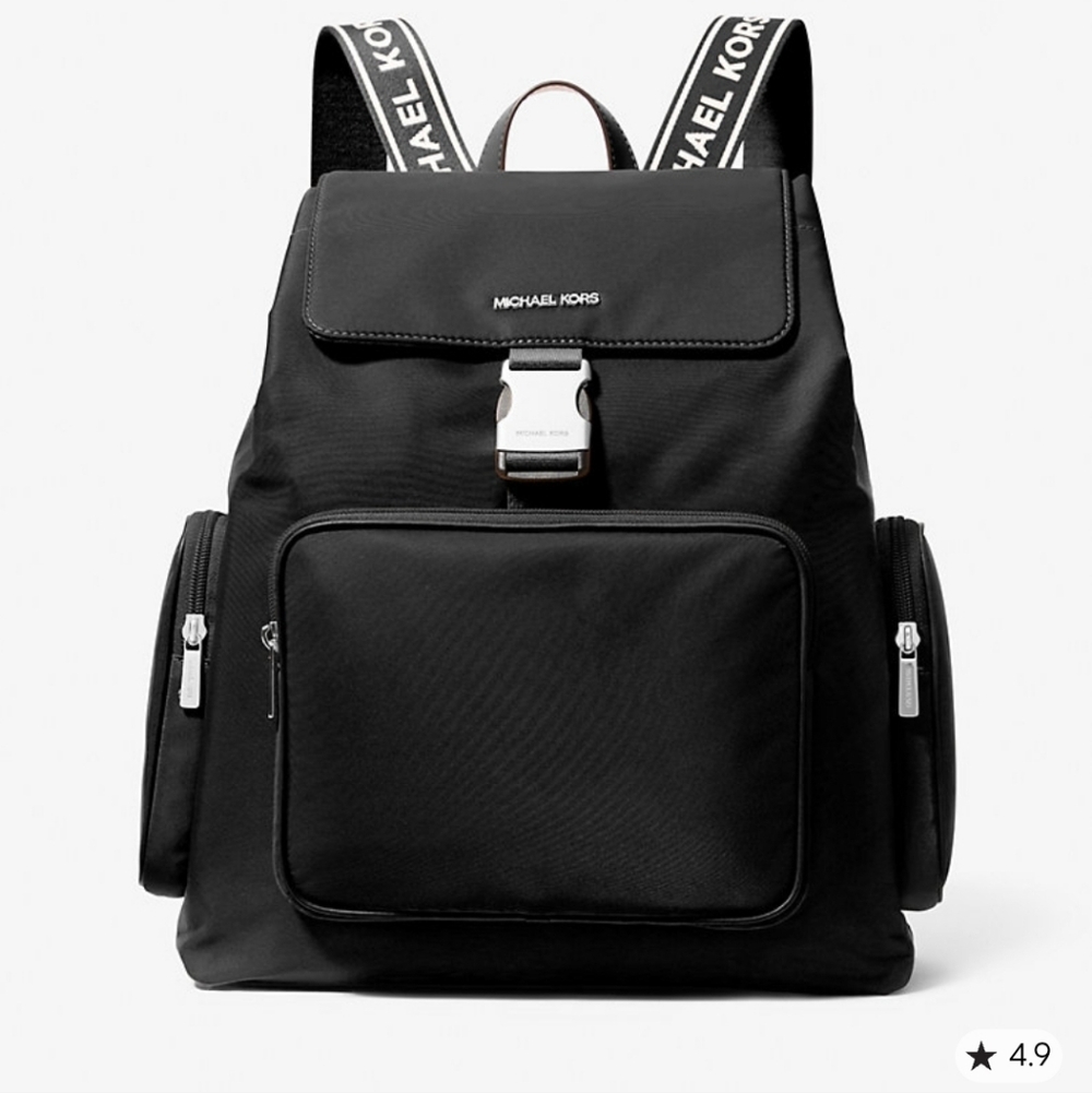 Michael Kors BLACK Nylon Cargo Backpack - Picture 4 of 7